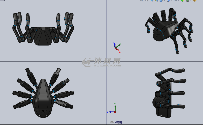 仿生蜘蛛机器人设计模型