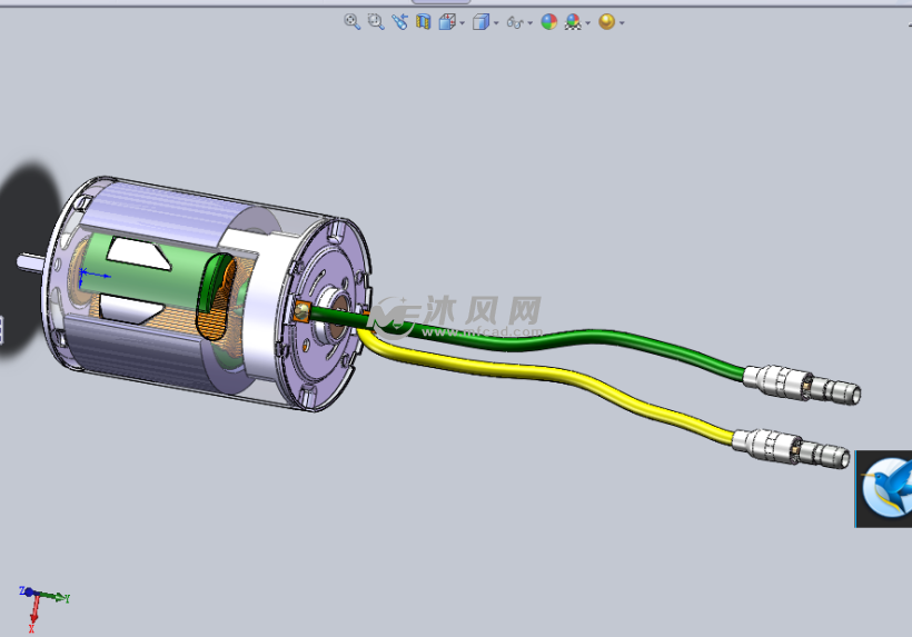 直流小电机设计模型 - solidworks机械设备模型