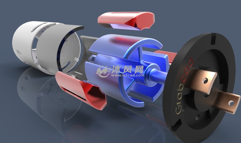 无刷电机设计模型图纸 - solidworks机械设备模