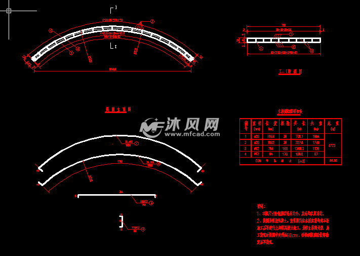 拱圈钢筋布置图