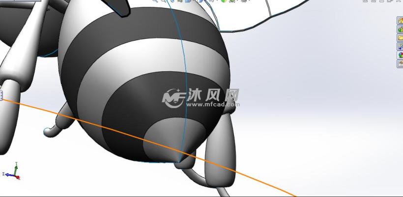 大黄蜂可爱模型 - solidworks动物模型下载