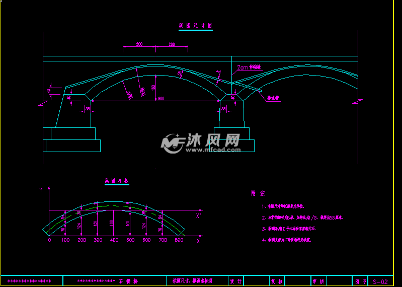 小型石拱桥全套施工图纸