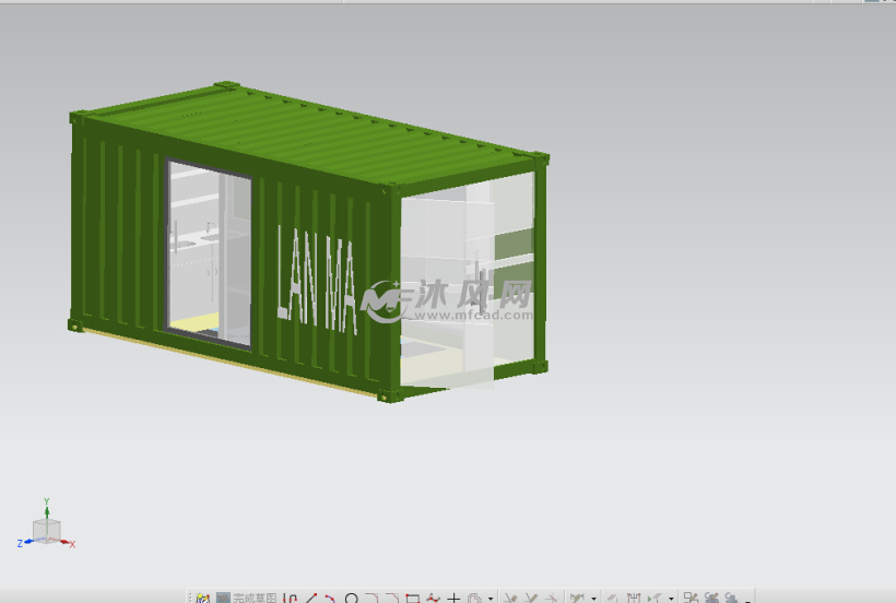 集装箱房屋设计 - UG玩具公仔类模型下载