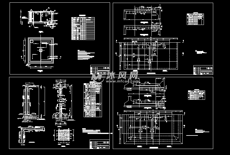 地下式100立方矩型清水池总布置图 配筋图 - 蓄