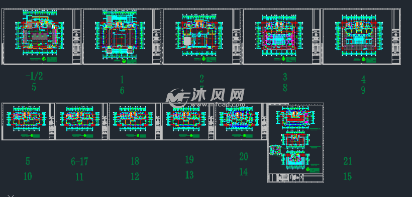 济宁市地税局综合办公楼施工图 - cad高层办公