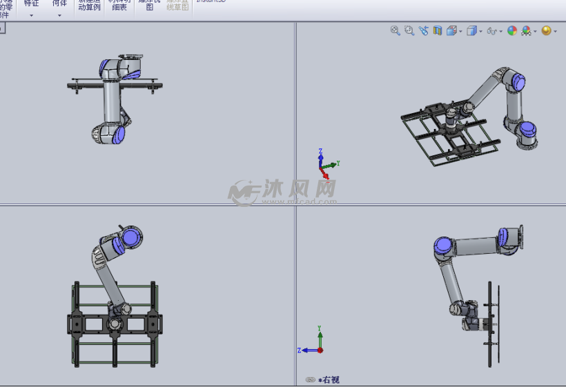 机械手运用案例设计模型 - solidworks机械设备