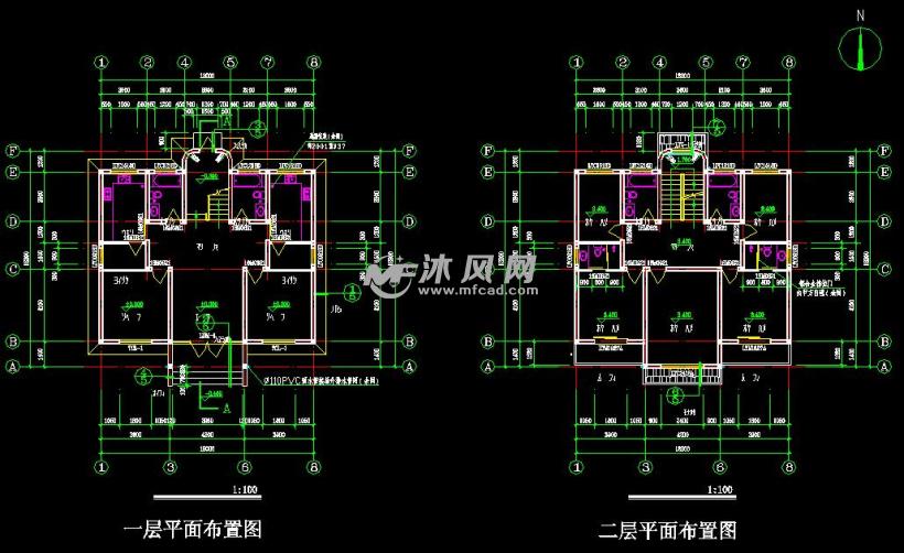 146平米3层江南农村住宅别墅设计施工平面图