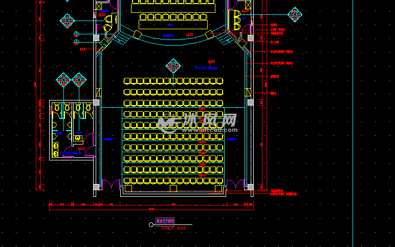 报告厅声学设计装修图设计 - AutoCAD住宅建筑