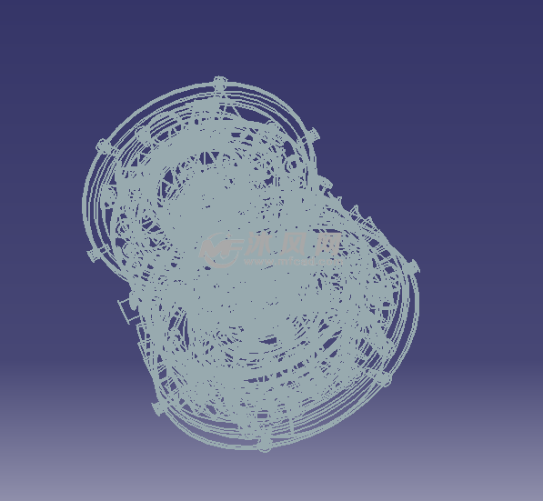 涡轮喷气发动机设计模型 - catia机械设备