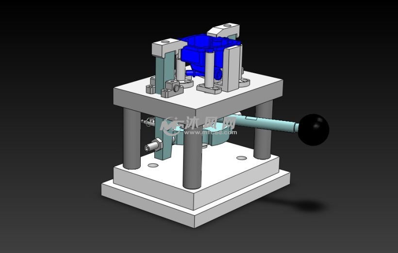 多位钻孔夹具设计模型 - solidworks机械设备模