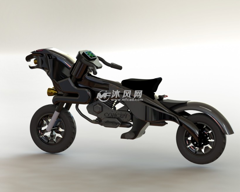 概念造型的豹摩托车设计模型 - catia交通工具