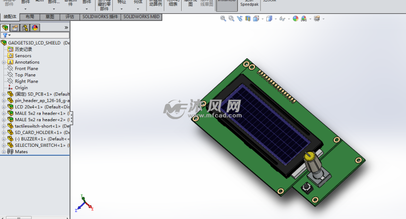 LED电路板设计模型 - solidworks电气设备及元