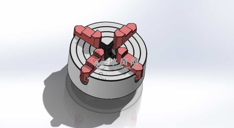 200四爪卡盘模型 - solidworks小五金模型下载