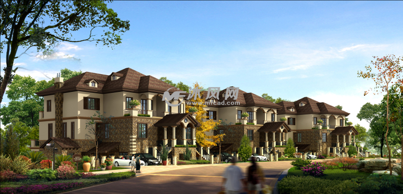 104平米3层江南欧式叠拼别墅设计施工平面图