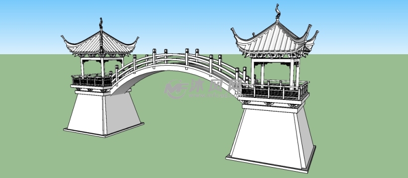 中国古建筑之跨虹长亭