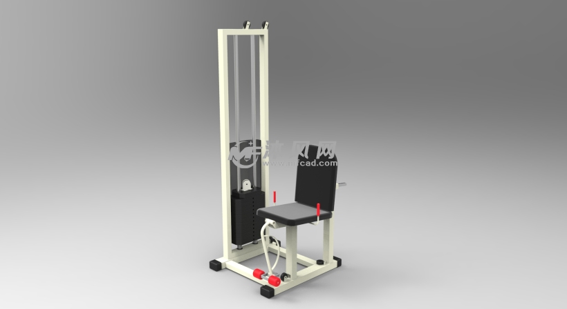 腿部力量训练机设计模型 - solidworks生活用品