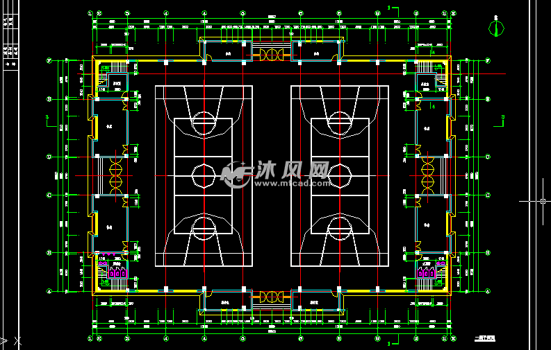 体育馆一层平面图