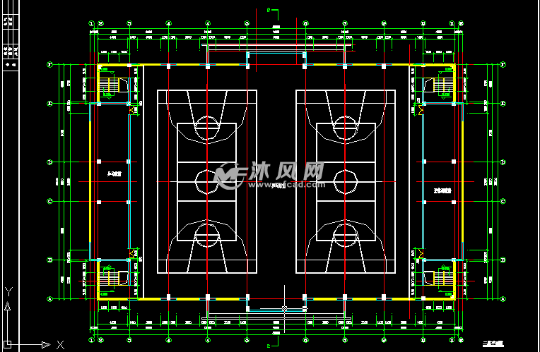 体育馆二层平面图
