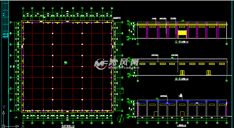 仓库建筑施工图cad图纸