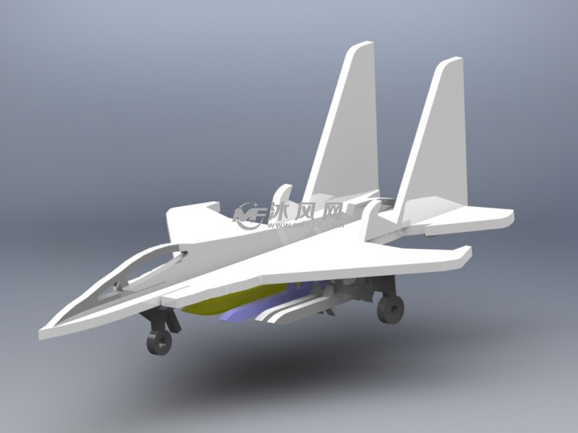 军用喷气式飞机名片夹立体拼图设计模型