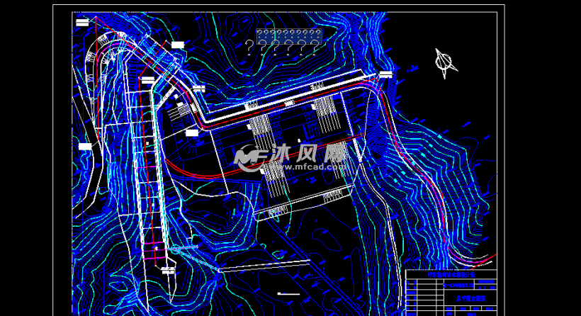 大坝水利规划图 - cad城市规划图纸下载,免费城