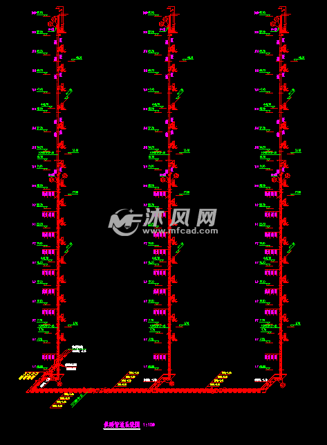 某高层住宅楼供暖图纸