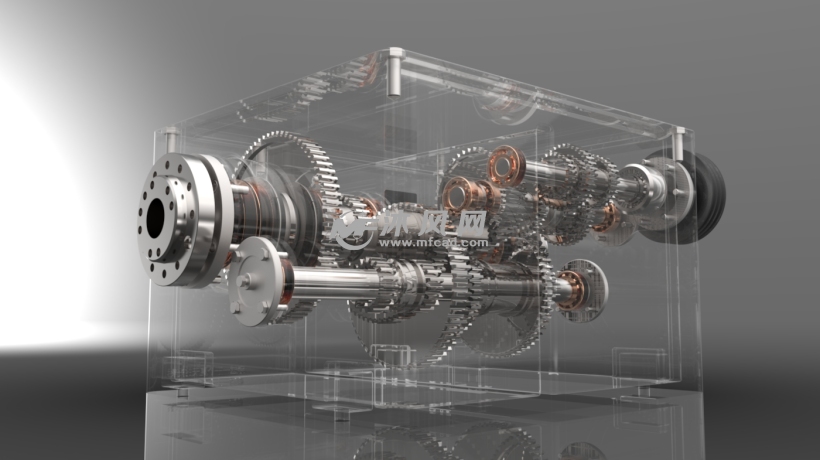 普通车床主轴箱传动系统设计 - inventor机械设备类模型和图纸下载 - 沐风图纸