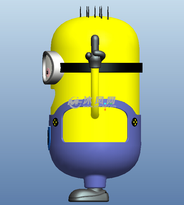 调皮的小黄人玩具模型 - ProE玩具公仔类模型