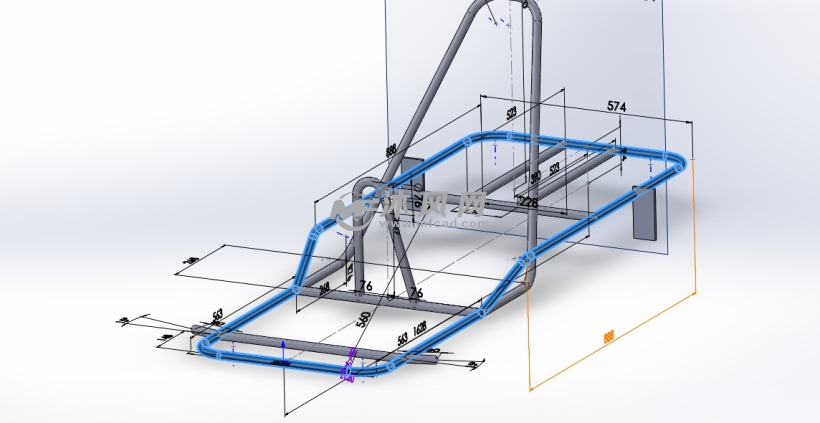卡丁车钢管底盘设计