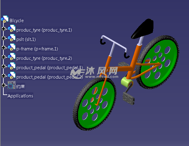 自行车模型创建模型树