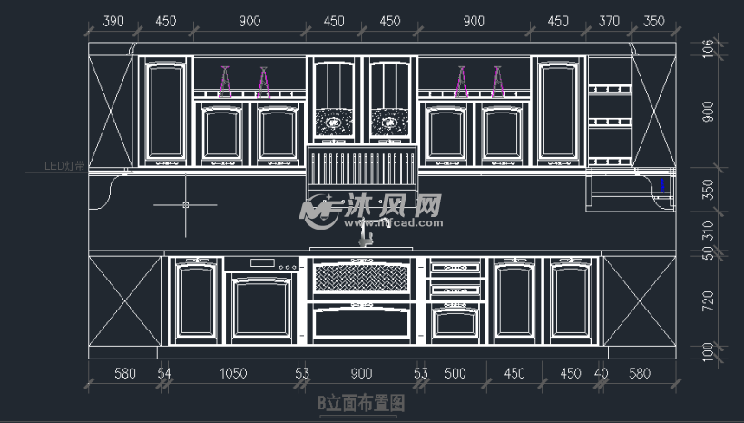 博洛尼整套橱柜CAD设计图纸