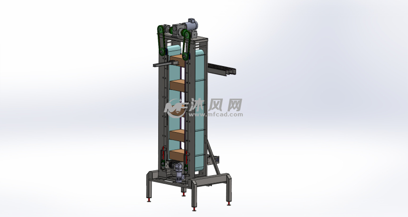 盒子电梯(升降机) - solidworks机械设备模型下载