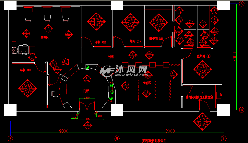 美容院装修施工图