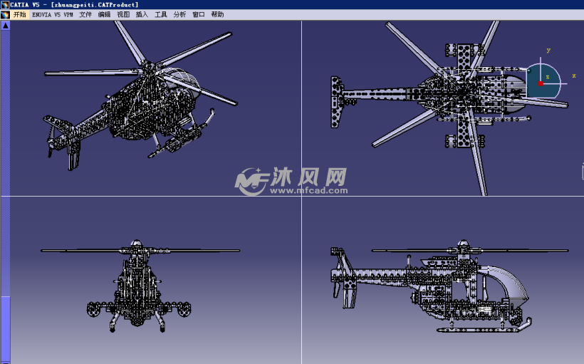 乐高直升机设计模型