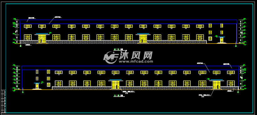 某工厂检修车间建筑结构图