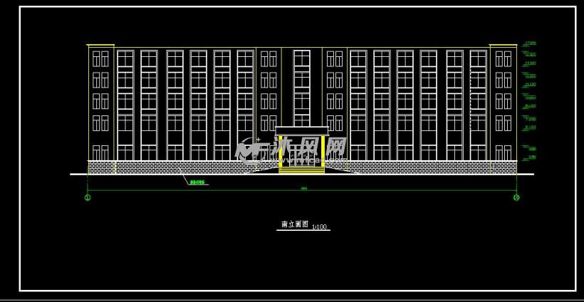南立面图