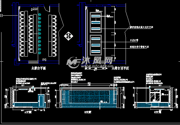 郑州清华园办公楼室内装饰工程施工图 - cad宾