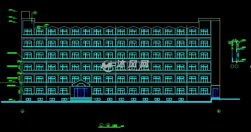 西安市某中学a区学生公寓建筑设计方案图