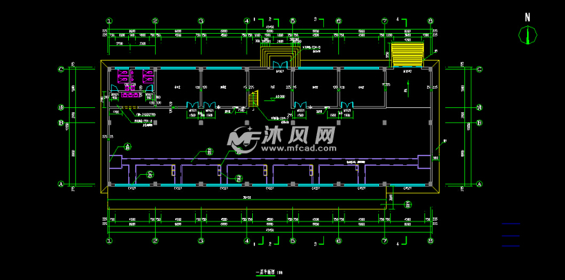 某二层高功放实验室建筑施工图tcl电视机图纸图片
