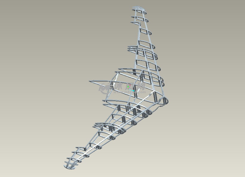 飞机骨架设计 solidworks交通工具模型下载 沐风图纸