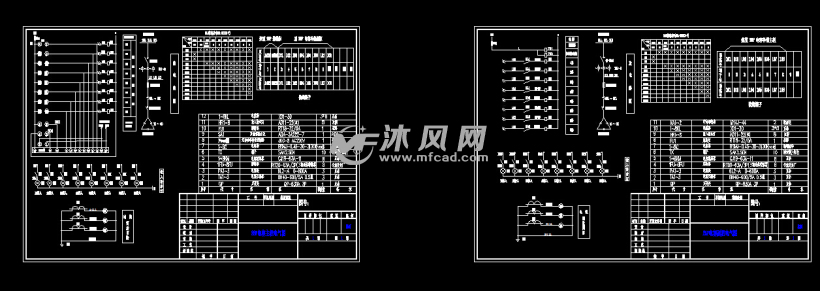 低压配电柜无功补偿正副两柜接线原理图 - 电气