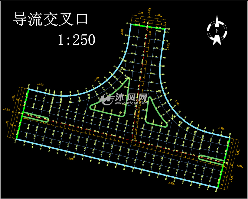道路工程交叉口竖向设计通用图(10种 类型全面)