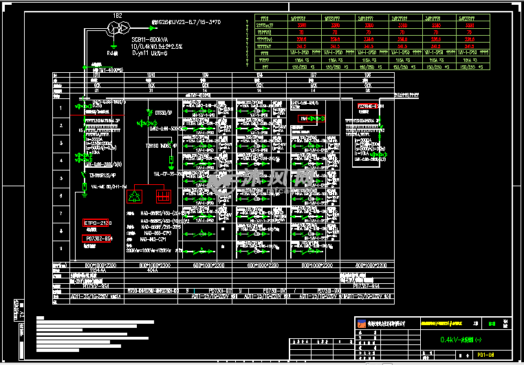 一套完整的厂房电气设计图