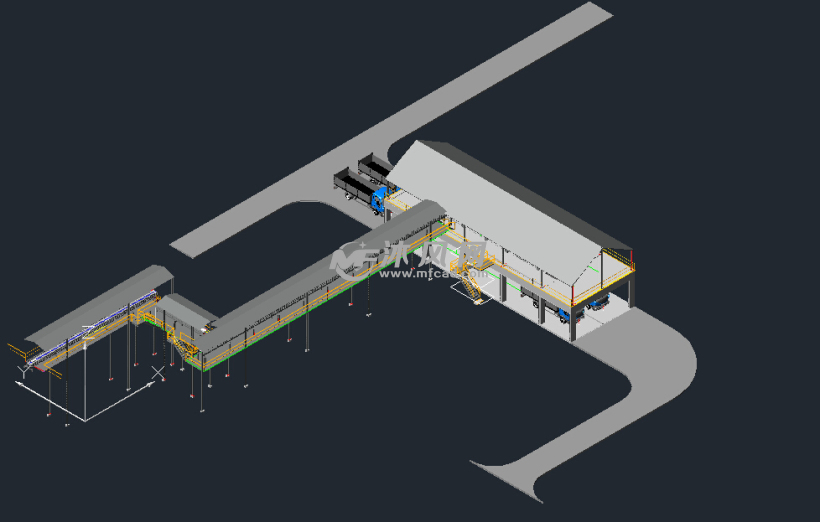 水泥厂装车设备 - AutoCAD矿山机械图纸下载 