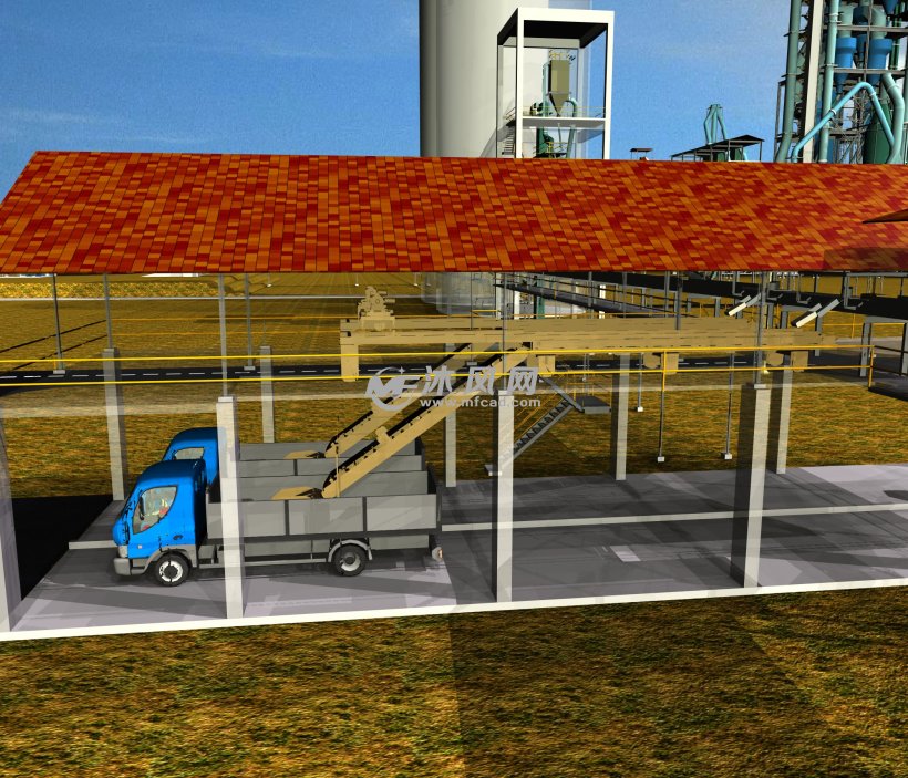 水泥厂装车设备 - AutoCAD矿山机械图纸下载