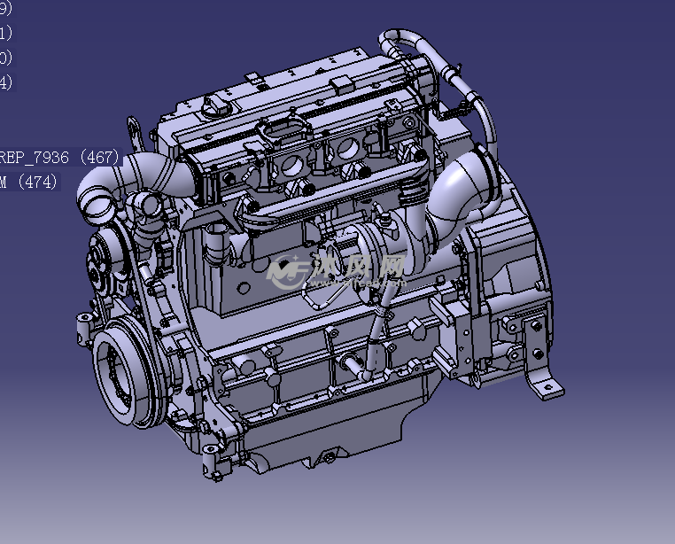 沃尔沃汽车发动机(详解)设计模型