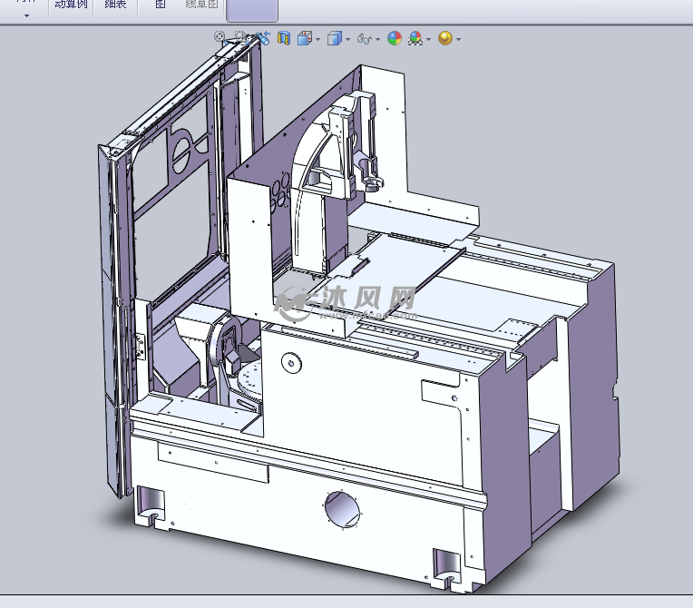 3轴激光切割机机械框架设计模型 solidworks机械设备模型下载