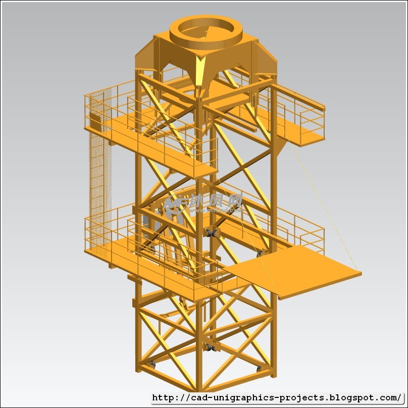 钢结构的攀爬梯设计模型