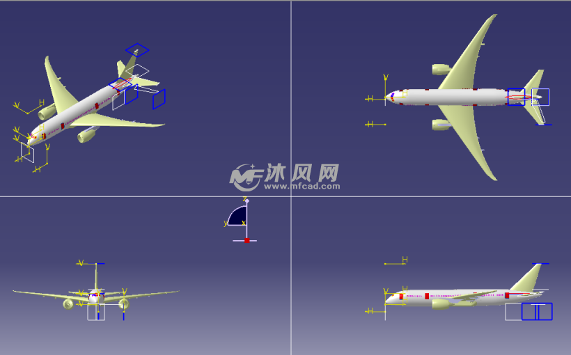 波音787catia模型 - catia交通工具模型 - 沐风图纸