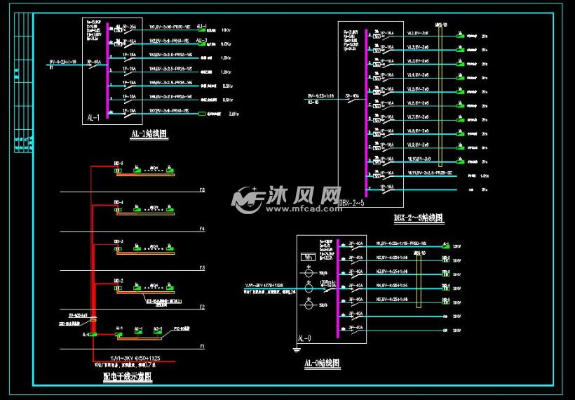 五层学生宿舍楼室内电气施工设计图